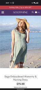 Seraphine Maternity Nursing Dress